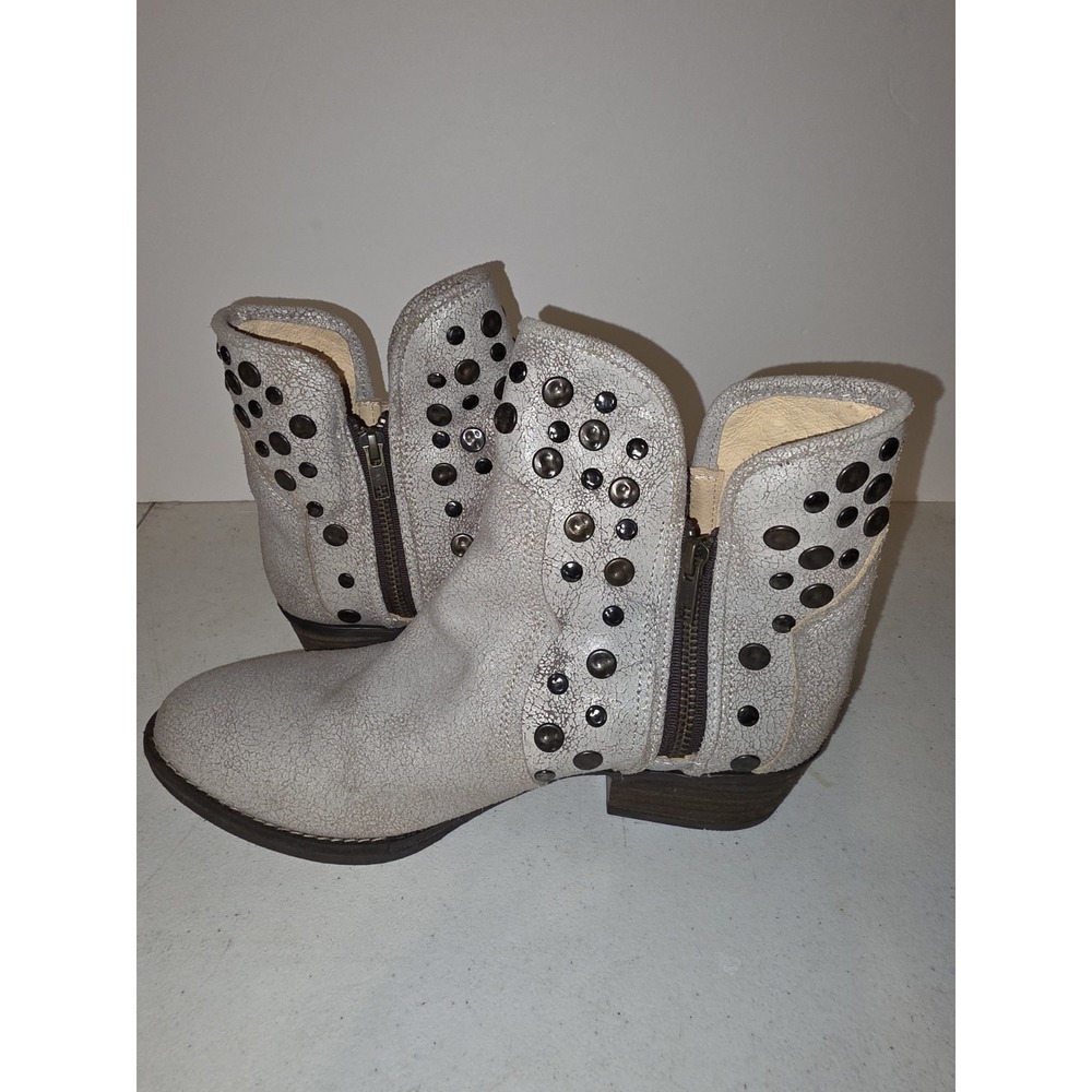 Corkeys Girl Toledo Western Boot Women's Size 10 Tan Distressed Bootie Rare